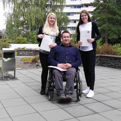 Abschlusspr&uuml;fung VFA 2018 (von links nach rechts: Ylva Schmidt, Marvin R&ouml;cher, Kim Scholze)